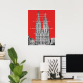 Cologne Dome Cologne Köln Das Kölsche Grundgesetz Poster (Heimbüro)