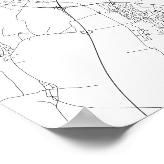 Cologne, Germany (black on white) Poster (Ecke)