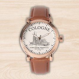 Cologne Germany Landscape Vintage Retro Armbanduhr