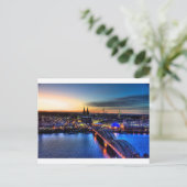 Cologne Germany Skyline Postkarte (Stehend Vorderseite)