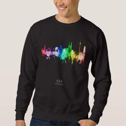 Cologne Germany Skyline Skyscrapers Sweatshirt (Vorderseite)