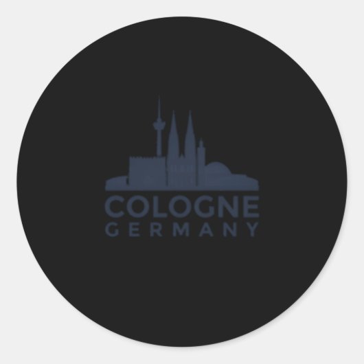 Cologne Gery Koln Ger Runder Aufkleber (Vorderseite)
