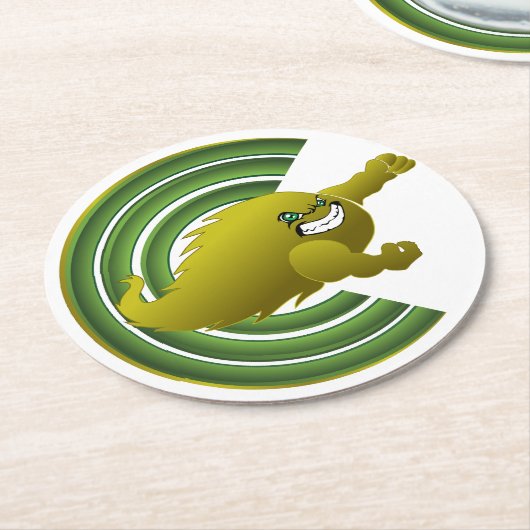 Coloma Comets #2 Runder Pappuntersetzer (Angewinkelt)