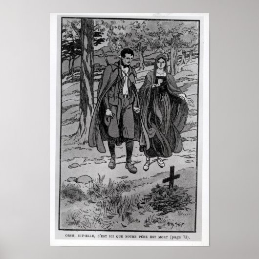 Colomba & her brother beside their father's poster (Vorne)