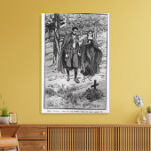 Colomba und ihr Bruder neben dem Vater Leinwanddruck (Insitu (Wohnzimmer))