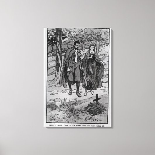 Colomba und ihr Bruder neben dem Vater Leinwanddruck (Vorderseite)