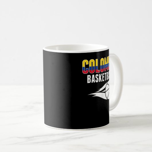 Colombia Basketball Fans Jersey Kolumbianische Fla Kaffeetasse (VorderseiteRechts)