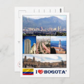 Colombia - Bogotà - I Love - Postkarte (Vorne/Hinten)