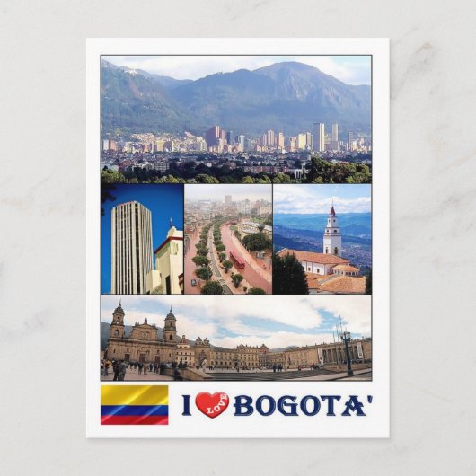 Colombia - Bogotà - I Love - Postkarte (Vorderseite)
