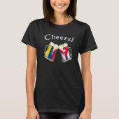 Colombia Cuba Flag Cheers Beer Grown Patriot Count T-Shirt (Vorderseite)