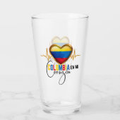 Colombia en mi Corazon Colombian Pride  Glas (Rückseite)