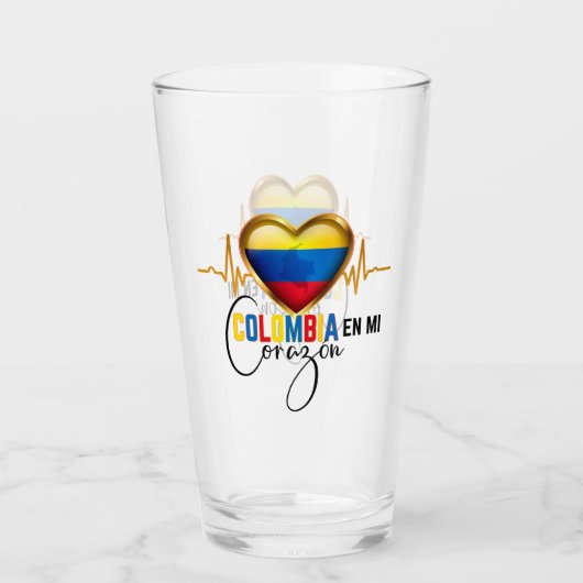 Colombia en mi Corazon Colombian Pride  Glas (Vorderseite)
