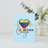 Colombia en mi Corazon Colombian Pride Postkarte (Stehend Vorderseite)