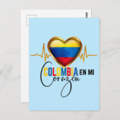 Colombia en mi Corazon Colombian Pride Postkarte (Vorne/Hinten)