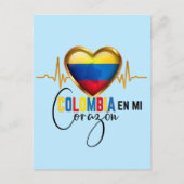 Colombia en mi Corazon Colombian Pride Postkarte (Vorderseite)