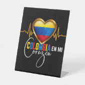 Colombia en mi Corazon Colombian Pride Sockelschild (Vorderseite)