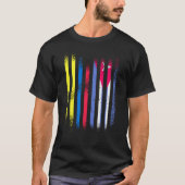 Colombia Flag Cuba Grown Country Flags Stripes T-Shirt (Vorderseite)