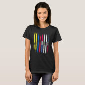 Colombia Flag Dominican Grown Country Flags Stripe T-Shirt (Vorne ganz)