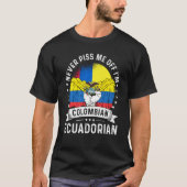 Colombia Flag Ecuador Grown  Humor Citizen Pride T-Shirt (Vorderseite)