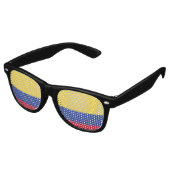 Colombia Flag Emblem Partybrille (Schrägansicht)