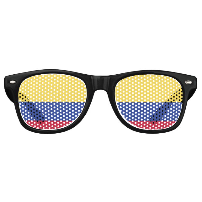Colombia Flag Emblem Partybrille (Vorderseite)
