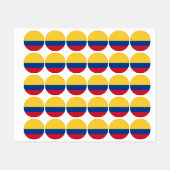 Colombia flag etiketten (Blatt)