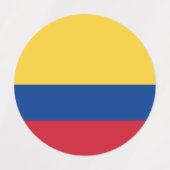Colombia flag etiketten (Design 2)