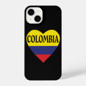 Colombia Flag Heart iPhone Hülle (Rückseite)