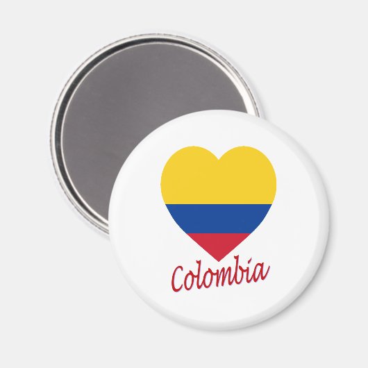 Colombia Flag Heart Magnet (Vorderseite/Rückseite)