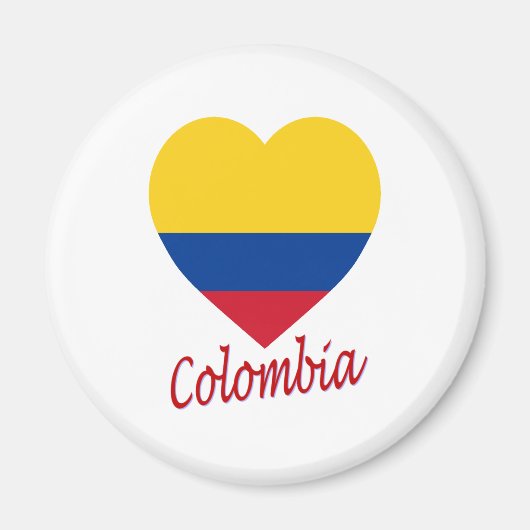 Colombia Flag Heart Magnet (Vorne)