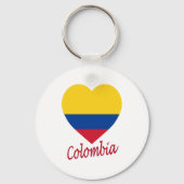 Colombia Flag Heart Schlüsselanhänger (Vorderseite)