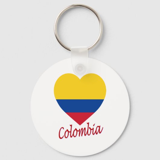 Colombia Flag Heart Schlüsselanhänger (Vorderseite)