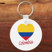 Colombia Flag Heart Schlüsselanhänger (Vorderseite)