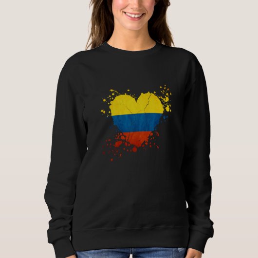 Colombia Flag I love It is in my DNA Colombians Sweatshirt (Vorderseite)