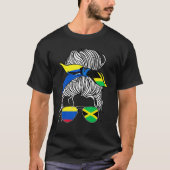 Colombia Flag Jamaica Grown Women Girl Country T-Shirt (Vorderseite)