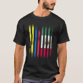 Colombia Flag Mexico Grown Country Flags Stripes T-Shirt (Vorderseite)