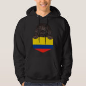 Colombia Flag Newfoundland Dog In Pocket Hoodie (Vorderseite)