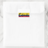 Colombia Flag Pixel Lettering Sticker (Tasche)