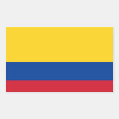 Colombia flag rechteckiger aufkleber (Vorderseite)