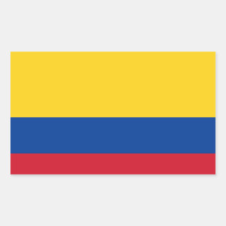 Colombia flag rechteckiger aufkleber