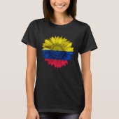 Colombia Flag Sunflower Colombian Roots Proud Patr T-Shirt (Vorderseite)