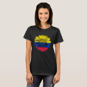 Colombia Flag Sunflower Colombian Roots Proud Patr T-Shirt (Vorne ganz)