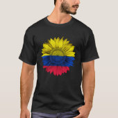 Colombia Flag Sunflower Colombian Roots Proud Patr T-Shirt (Vorderseite)