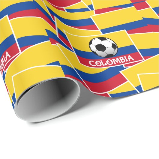 Colombia Football Geschenkpapier (Rolleneckpunkt)