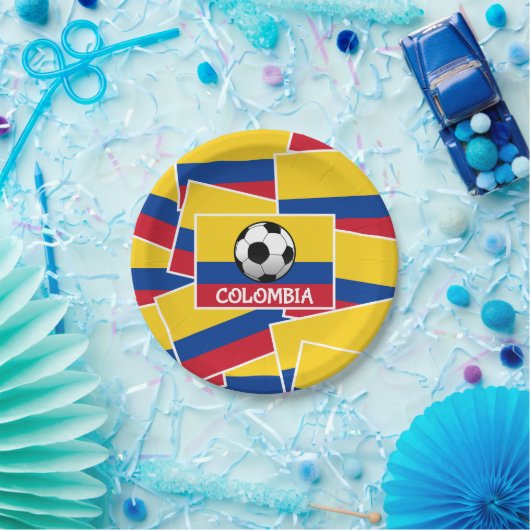 Colombia Football Pappteller (Party)