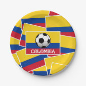 Colombia Football Pappteller (Vorderseite)