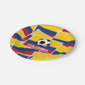 Colombia Football Pappteller (Schrägansicht)
