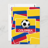 Colombia Football Postkarte (Vorne/Hinten)