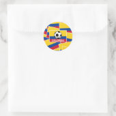 Colombia Football Runder Aufkleber (Tasche)
