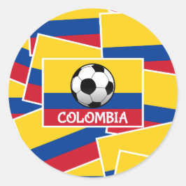 Colombia Football Runder Aufkleber